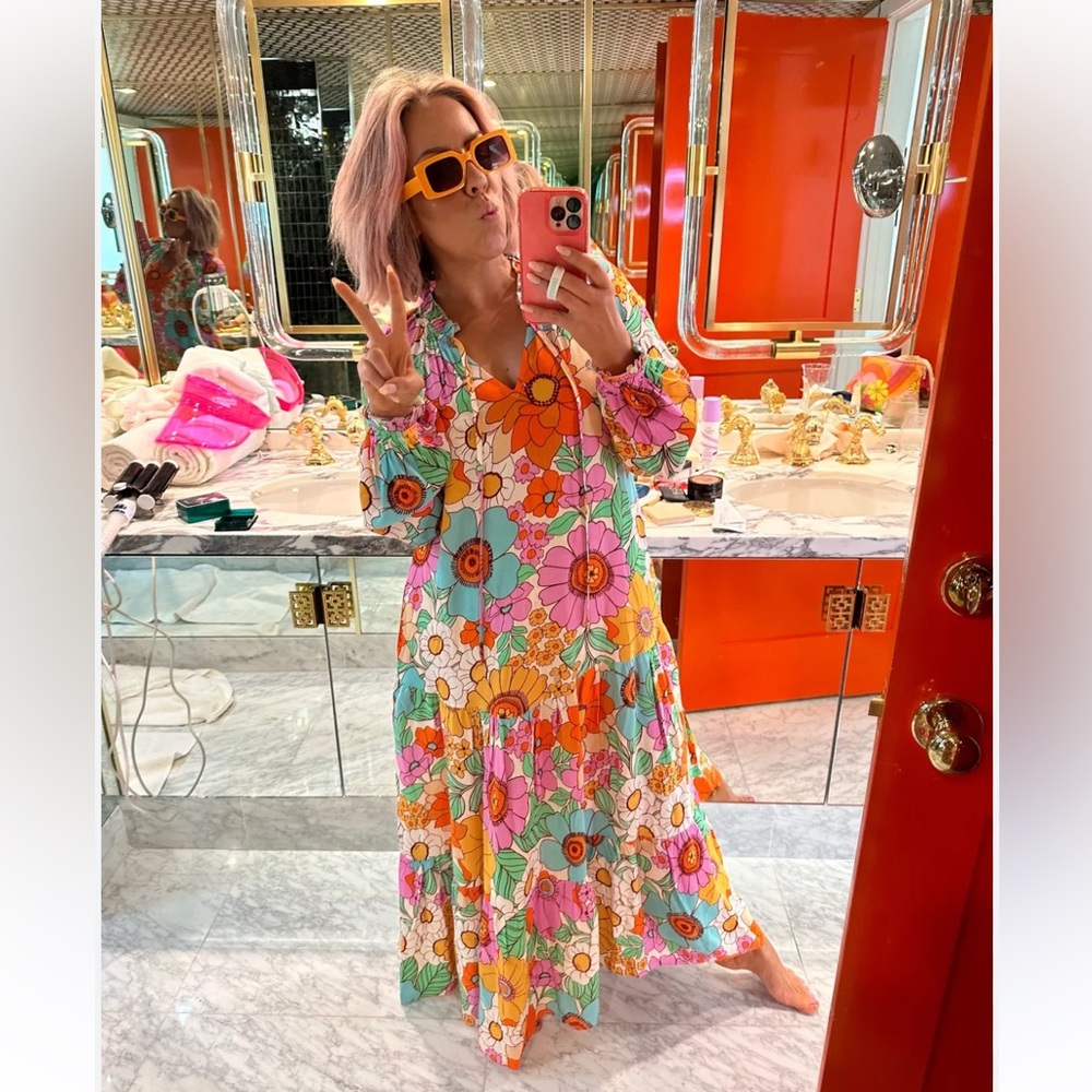 Rare Show Me Your Mumu Birdie Maxi Dress Flower Market Floral